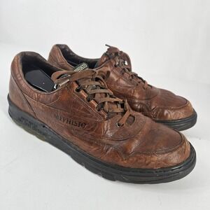 Mephisto Dribbler Runoff Air Mens Leather Lace Up Casual Walking Shoes Brown 10